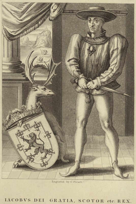 Portret van Koning Jacobus I van Engeland door English School