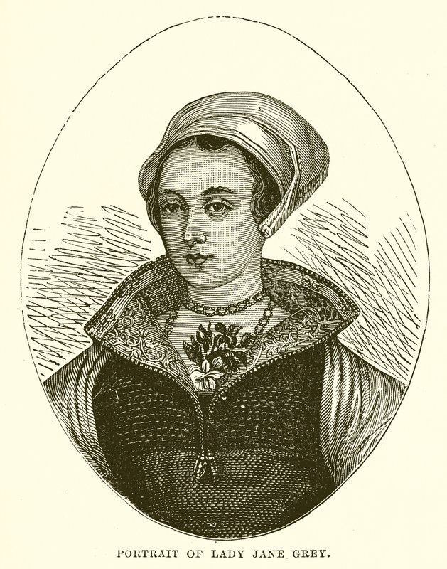 Portret van Lady Jane Grey door English School