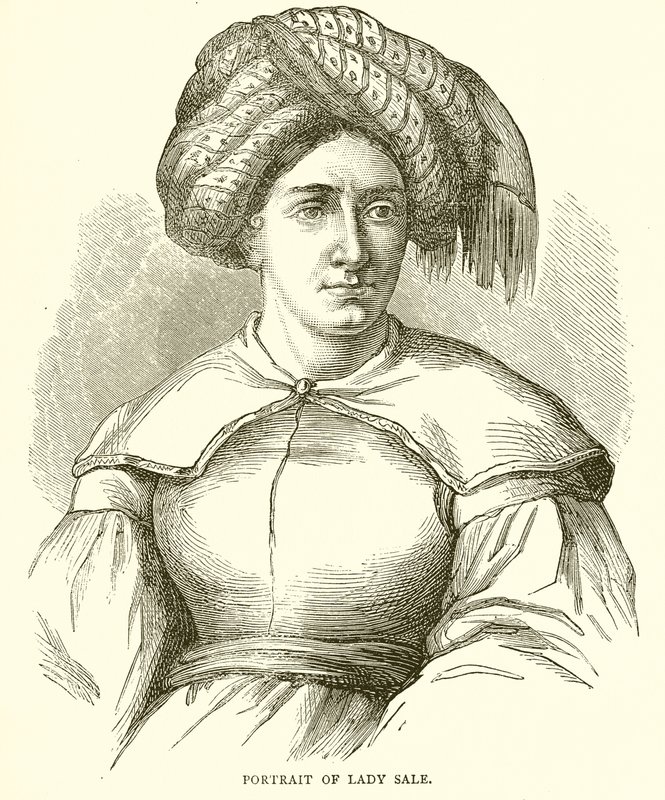 Portret van Lady Sale door English School