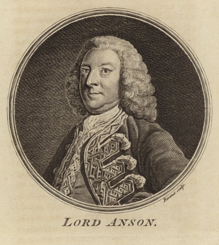 Portret van Lord Anson door English School