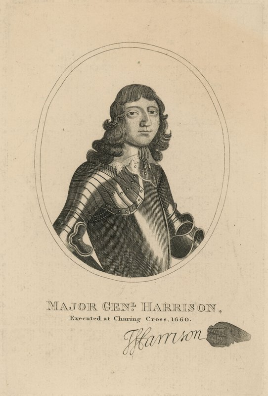 Portret van Generaal-majoor Thomas Harrison door English School