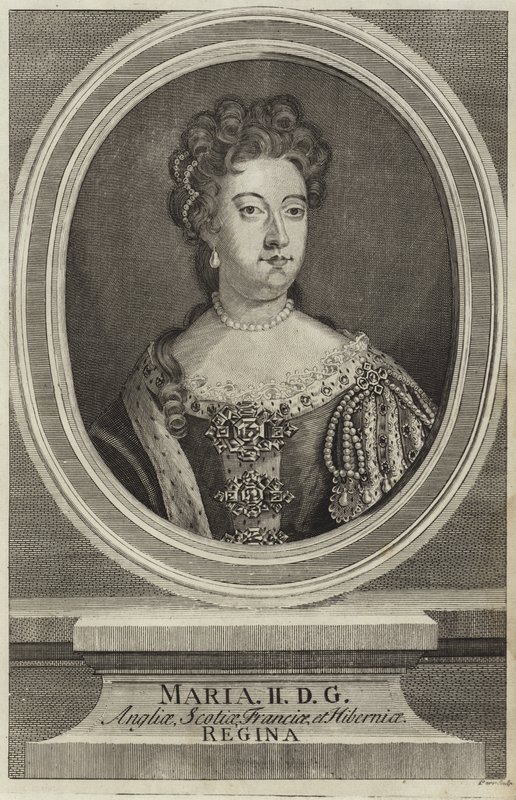 Portret van Mary II van Engeland door English School
