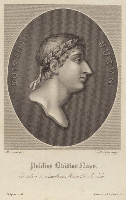 Portret van Ovidius door English School