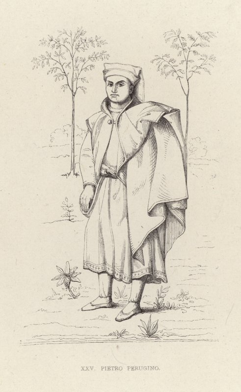 Portret van Pietro Perugino door English School