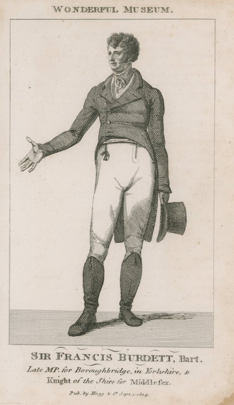Portret van Sir Francis Burdett door English School
