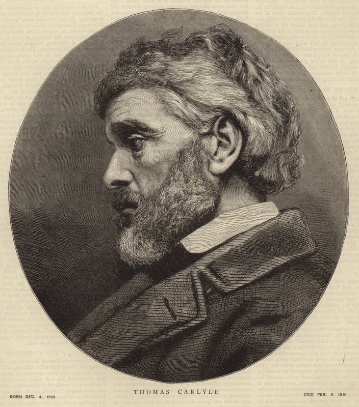 Portret van Thomas Carlyle door English School