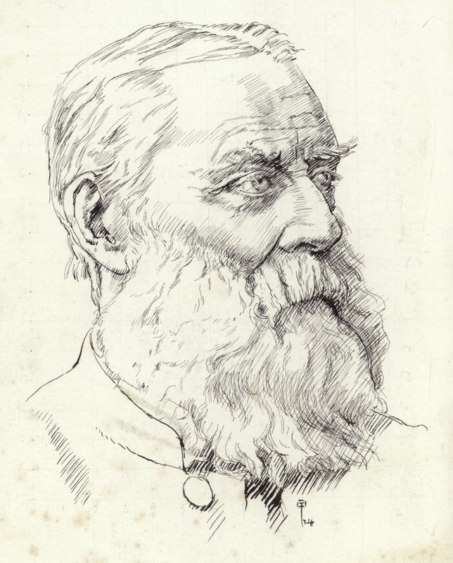 Portret van Walter Skeat door English School