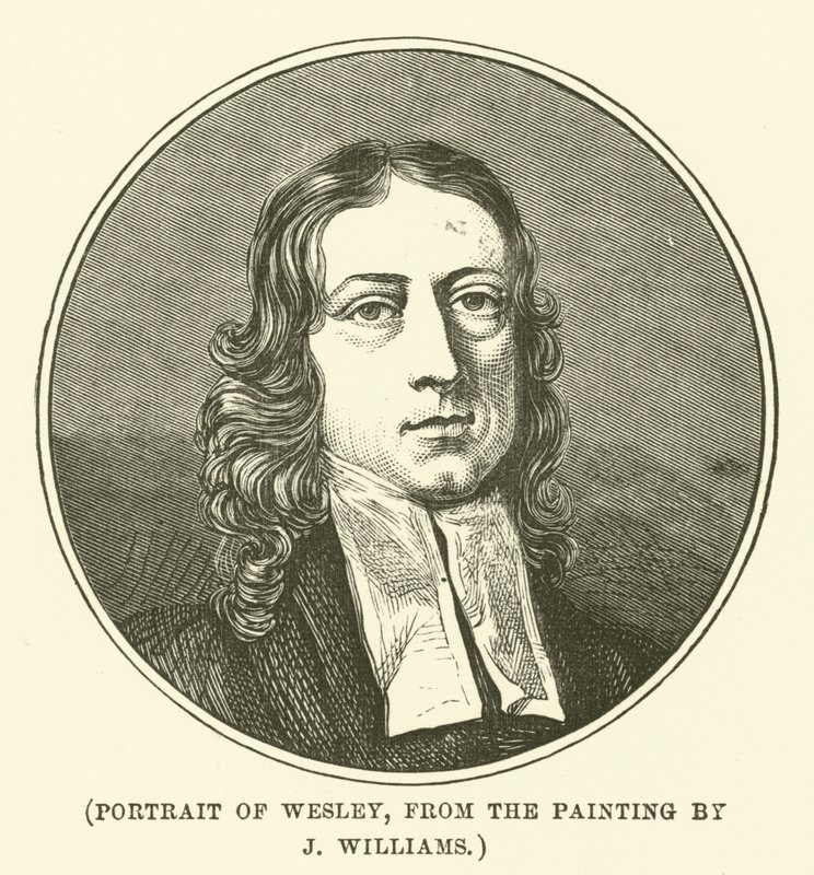 Portret van Wesley, naar het schilderij van J Williams (gravure) door English School