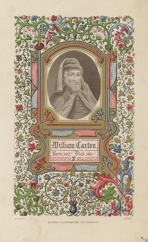 Portret van William Caxton door English School