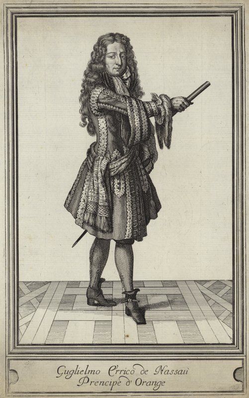 Portret van Willem III van Engeland door English School