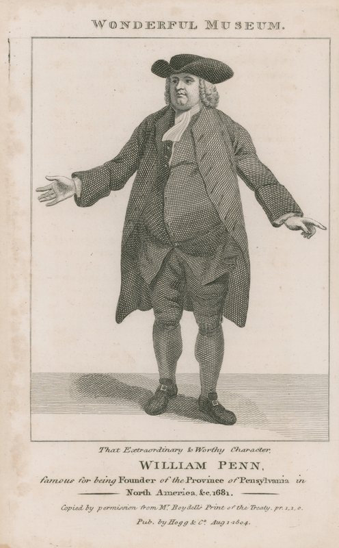 Portret van William Penn door English School