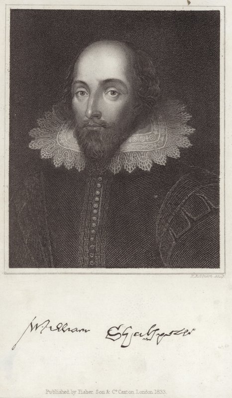 Portret van William Shakespeare door English School
