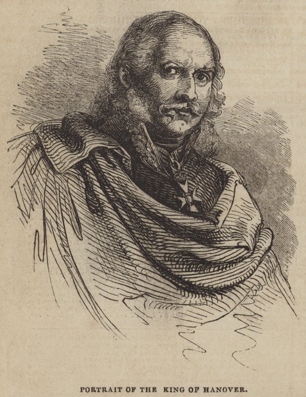 Portret van de koning van Hannover door English School