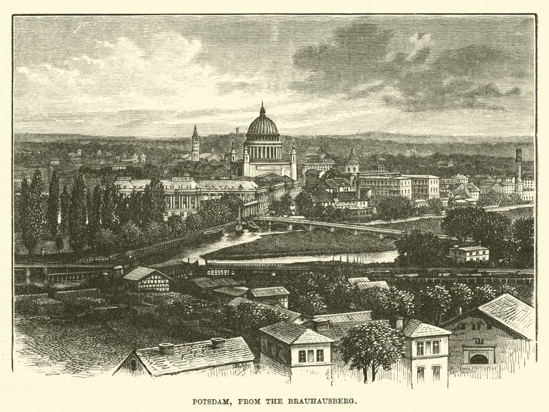 Potsdam, vanaf de Brauhausberg door English School