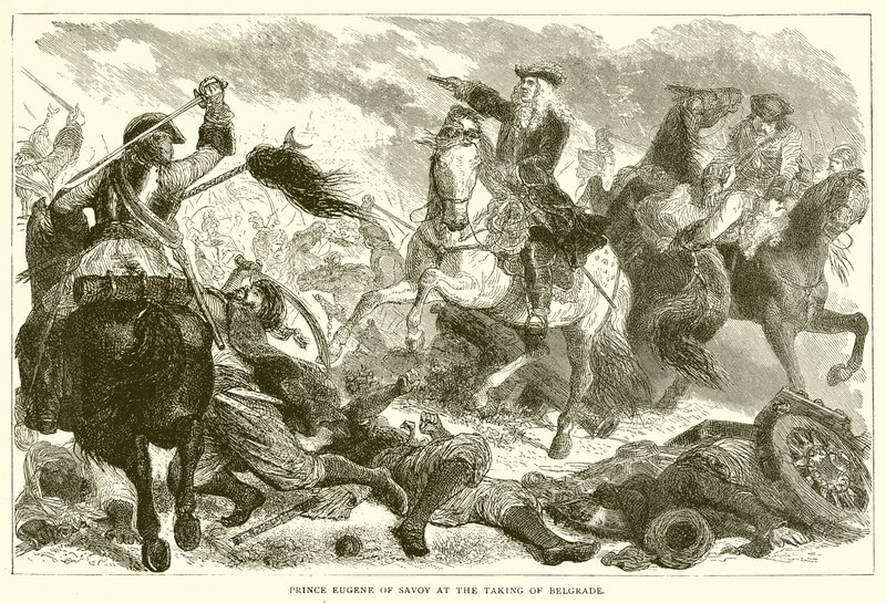 Prins Eugenius van Savoye bij de inname van Belgrado door English School