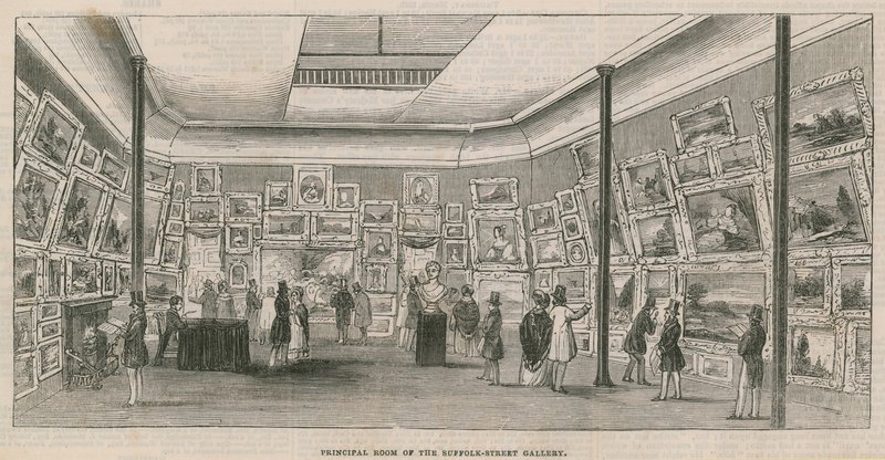 Hoofdzaal van de Suffolk Street Galerij door English School