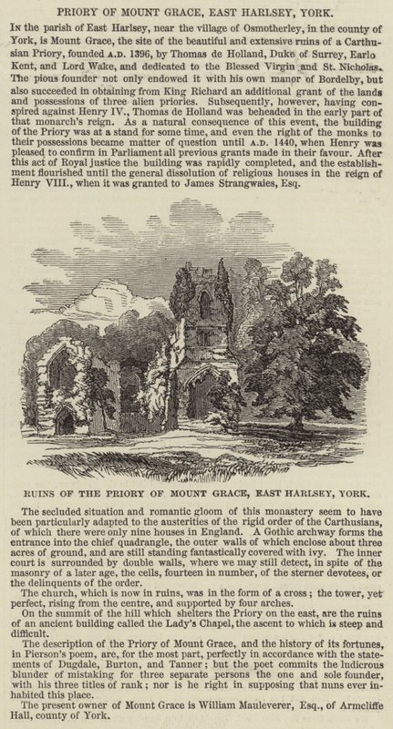 Priorij van Mount Grace, East Harlsey, York door English School