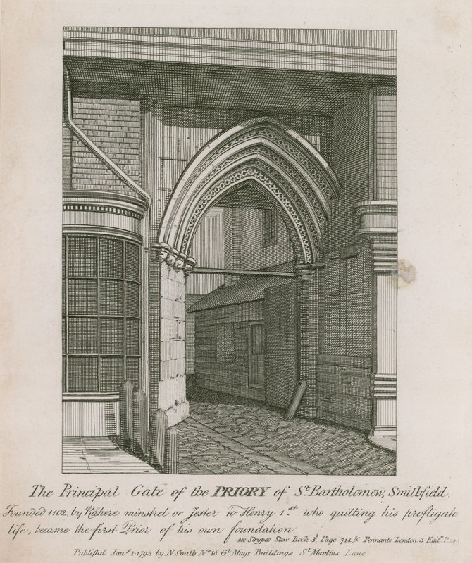 Priorij van St. Bartholomews, Smithfield door English School