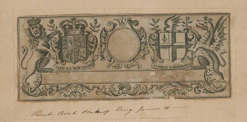 Privéboekplaat van Koning James II door English School