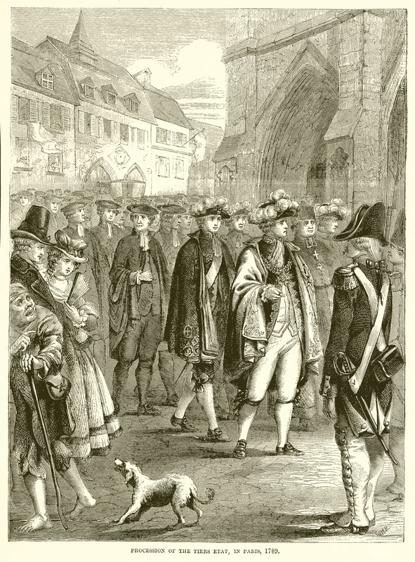 Processie van de Tiers Etat, in Parijs, 1789 door English School