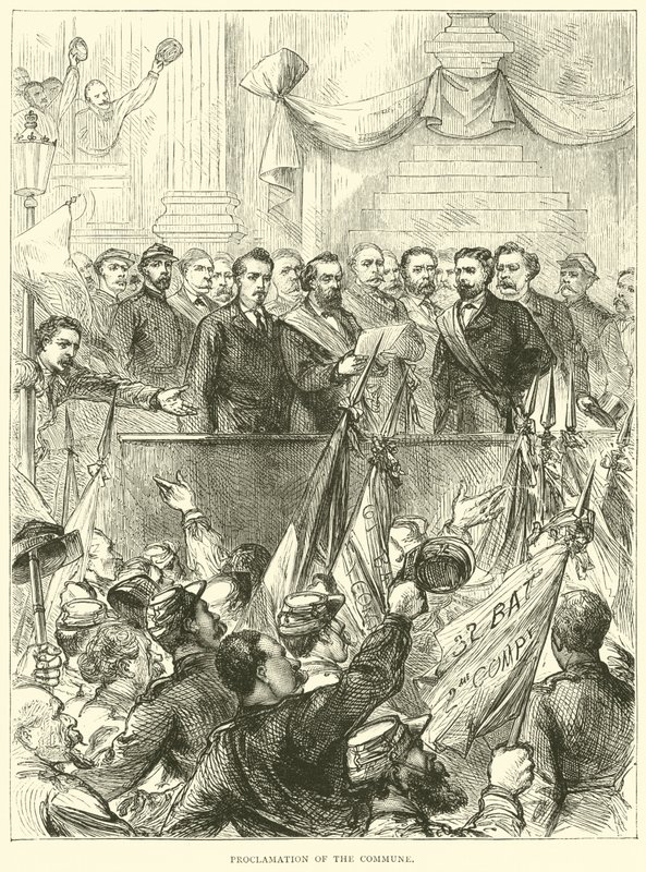 Proclamatie van de Commune, maart 1871 door English School