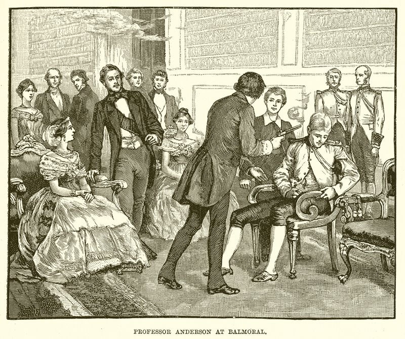 Professor Anderson in Balmoral door English School