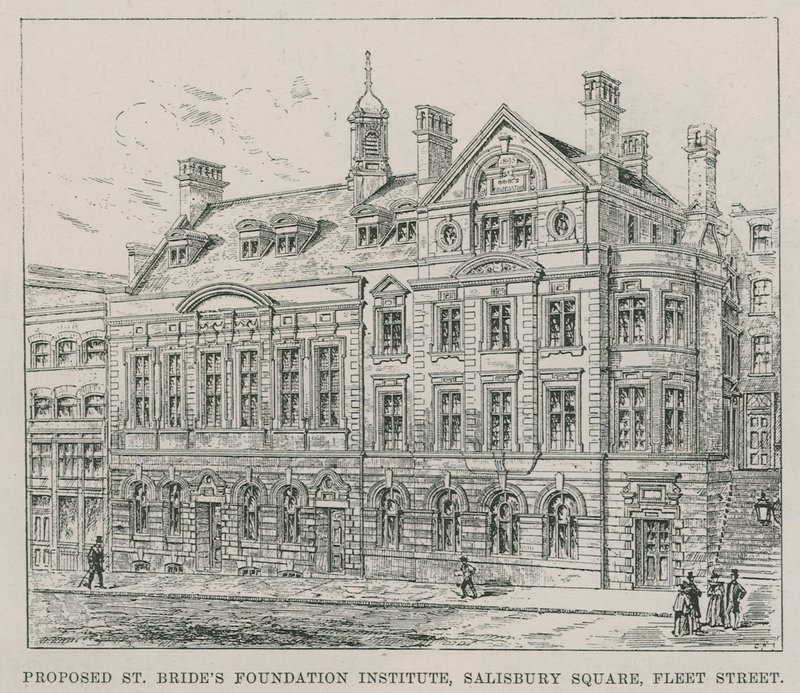 Voorgesteld St Brides Foundation Institute, Salisbury Square, Fleet Street door English School