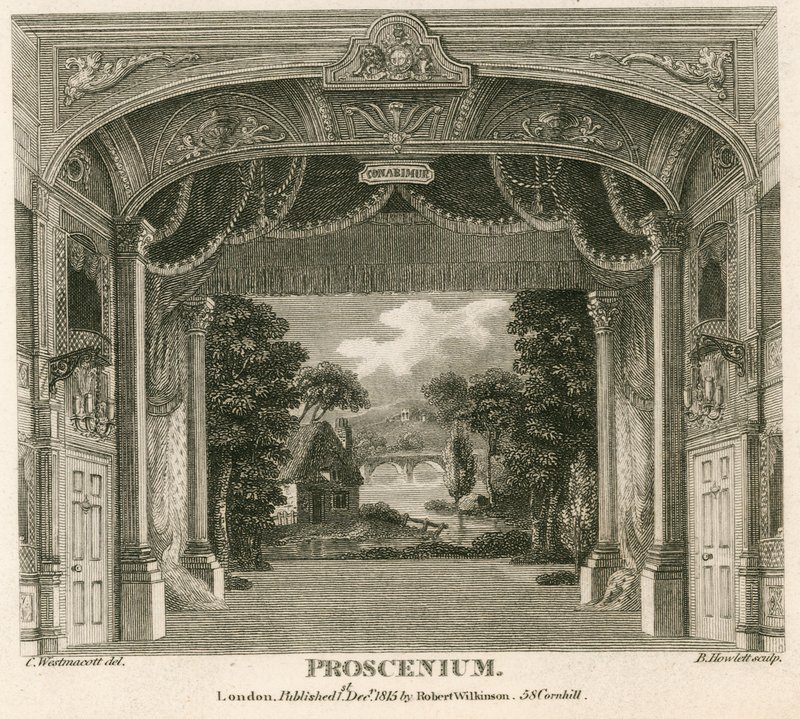 Proscenium van het Royalty Theater, Well Street, Wellclose Square, Londen door English School