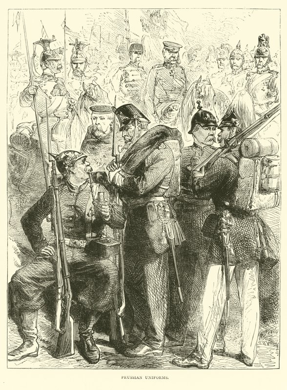 Pruisische uniformen, augustus 1870 door English School