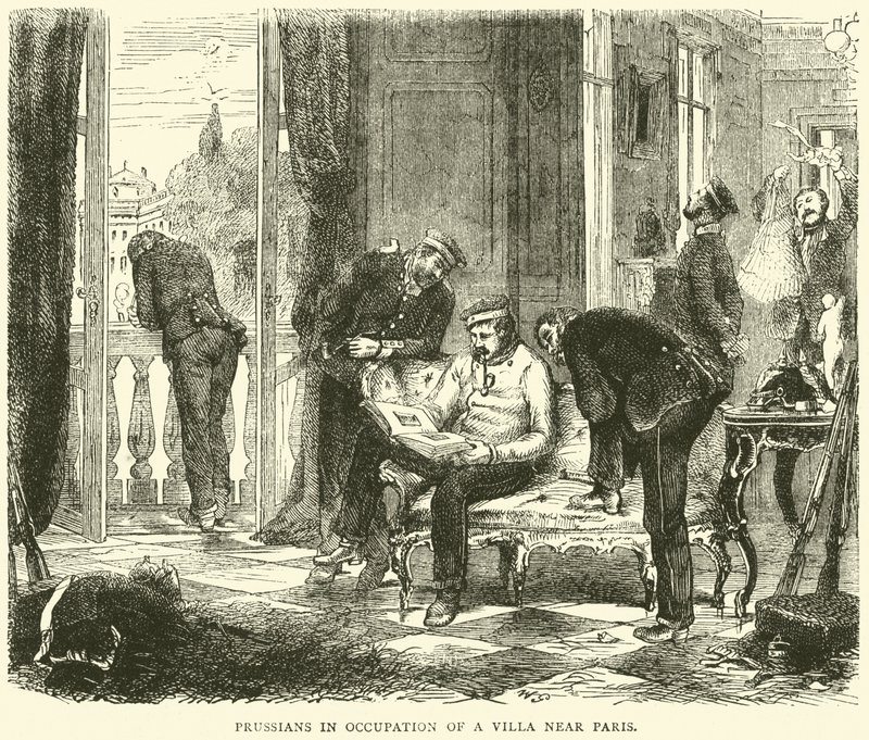 Pruisen bezetten een villa nabij Parijs, oktober 1870 door English School