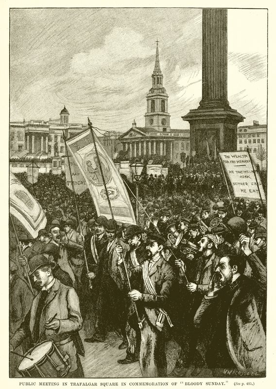 Openbare Bijeenkomst op Trafalgar Square ter Herdenking van Bloody Sunday door English School