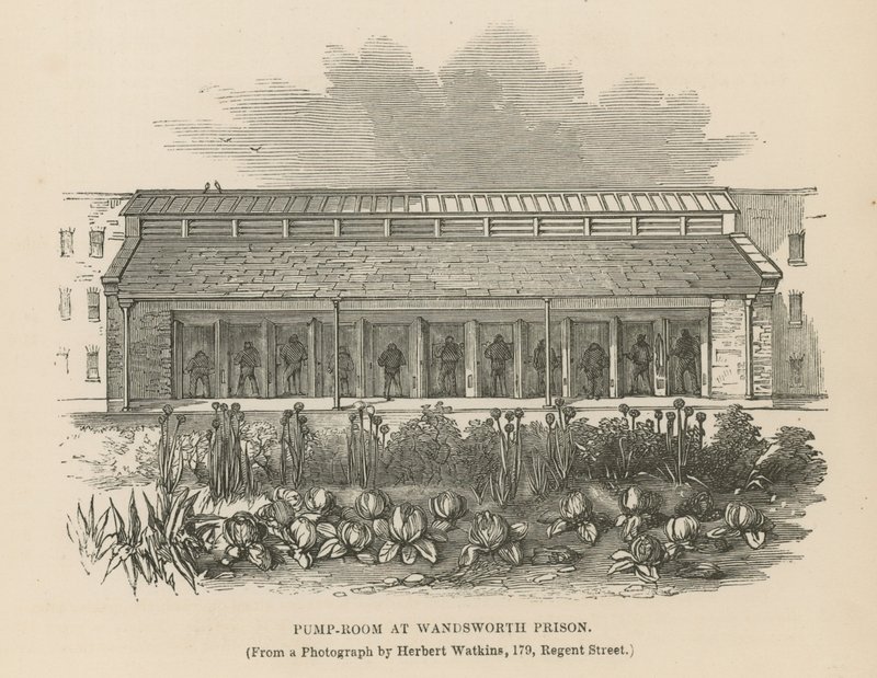 Pompkamer in Wandsworth Prison door English School