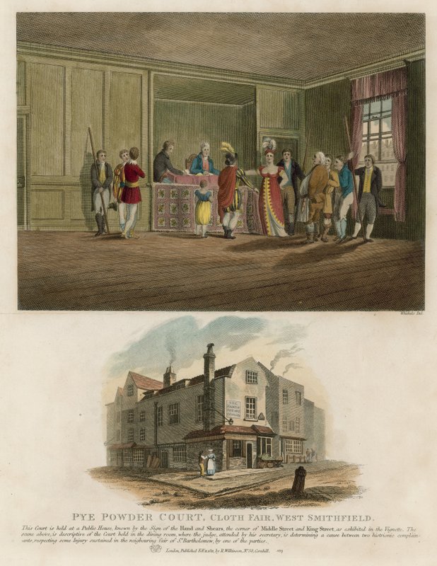 Pye Powder Court, Cloth Fair, West Smithfield door English School