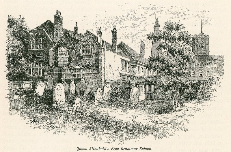 Queen Elizabeths Vrije Grammatica School, St Saviours, Southwark door English School
