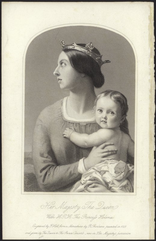 Koningin Victoria en Prinses Helena door English School