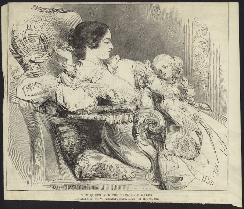 Koningin Victoria en de Prins van Wales door English School