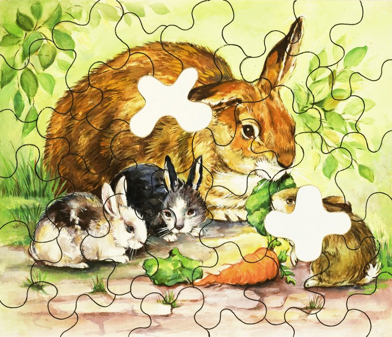 Konijnenfamilie Puzzel door English School