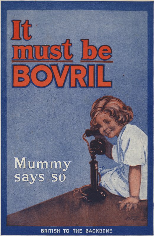 Achteromslag van het Bovril Handige boek en oorlogsdagboek door English School