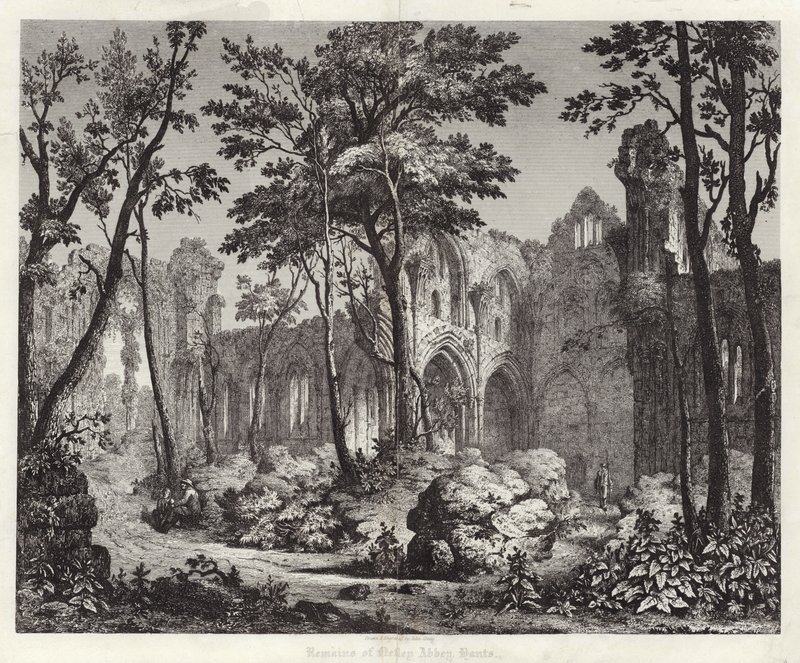 Overblijfselen van Nelley Abbey in Hampshire door English School