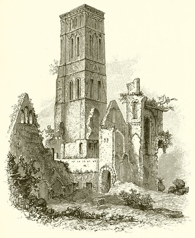 Overblijfselen van Osney Abbey door English School