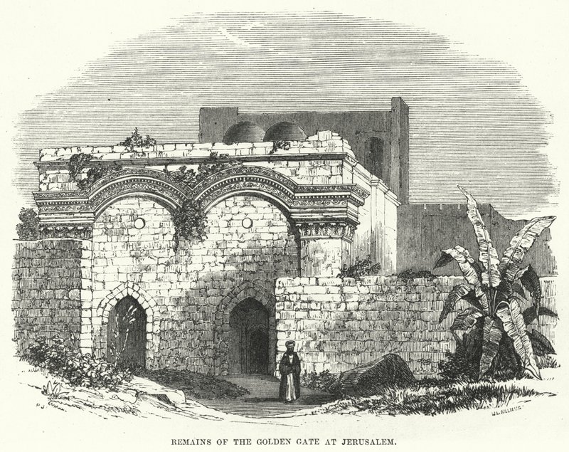 Resten van de Gouden Poort in Jeruzalem door English School