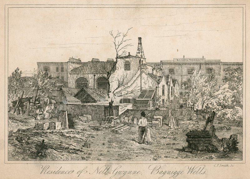 Woonplaats van Nell Gwynne, Bagnigge Wells, Londen door English School
