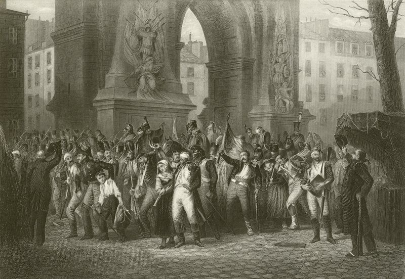 Terugkeer van het Franse leger uit Moskou door English School