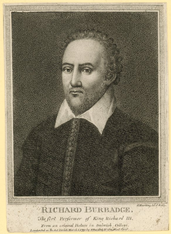 Richard Burbadge, de eerste vertolker van King Richard III door English School