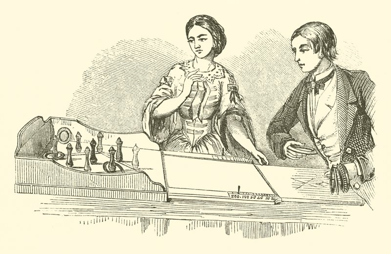 Ringolette, of Parlour Quoits (gravure) door English School