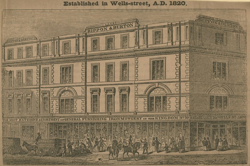 Rippon en Burton, warenhuis, opgericht in 1820 door English School