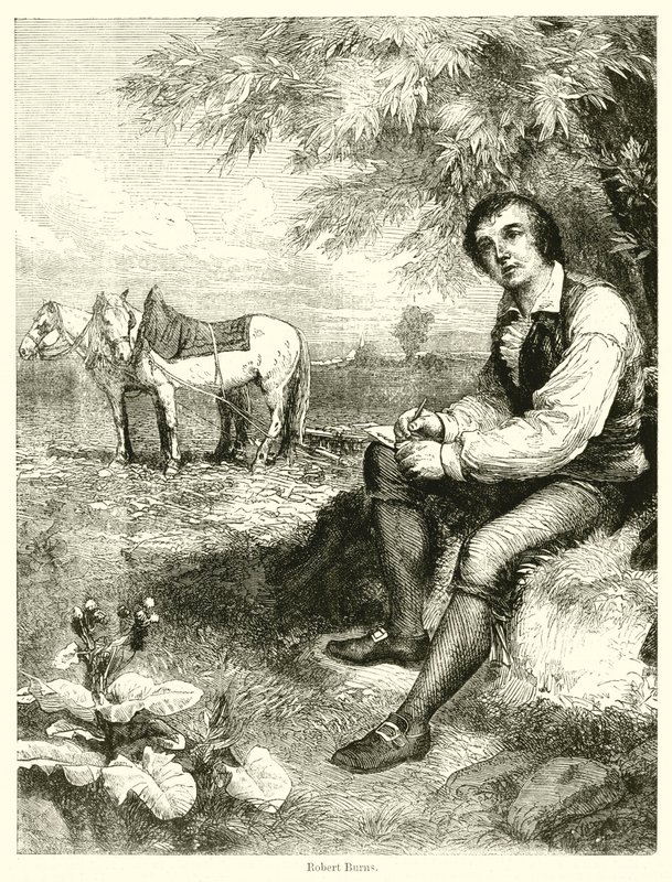 Robert Burns (gravure) door English School