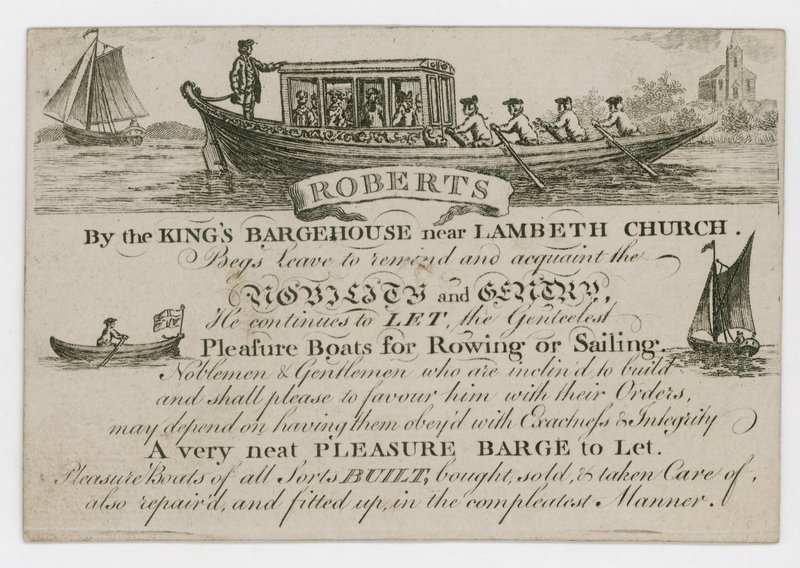 Roberts, handelskaart door English School