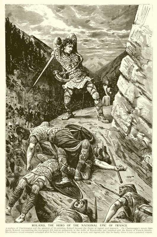 Roland, de Held van het Nationale Epos van Frankrijk door English School