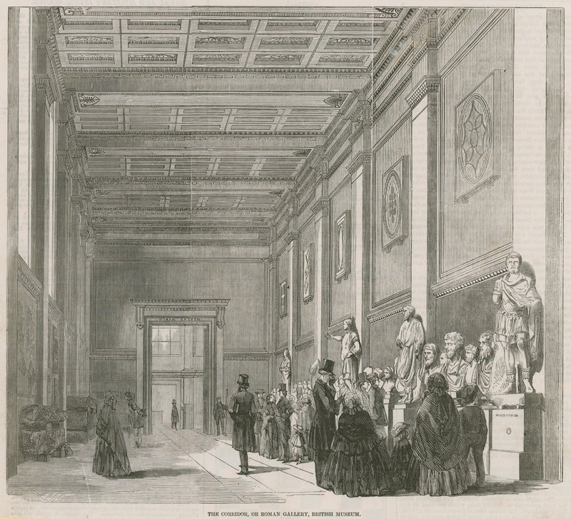 Romeinse galerij in het British Museum door English School